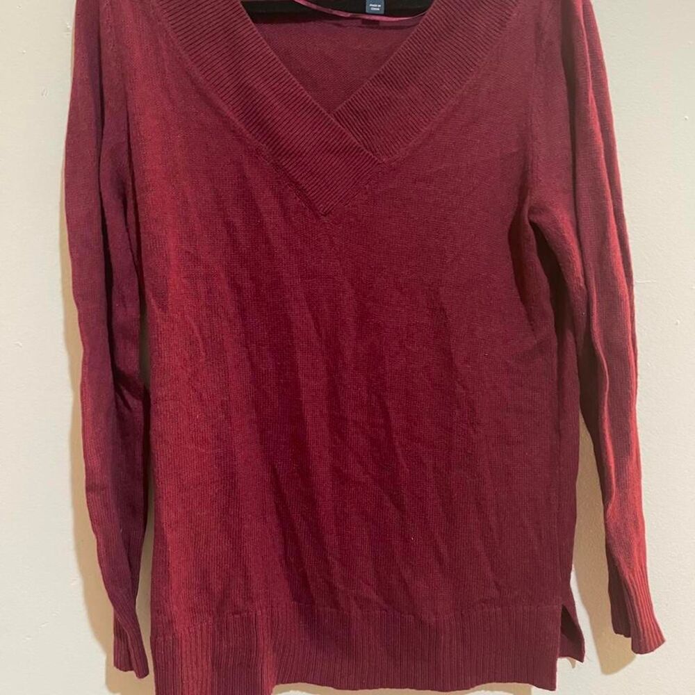 Karen-scott Women's Burgundy and Red Jumper